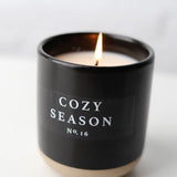 Cozy Season 12 Oz Soy Candle - Black Stoneware