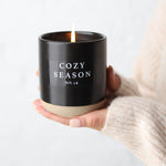 Cozy Season 12 Oz Soy Candle - Black Stoneware