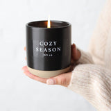 Cozy Season 12 Oz Soy Candle - Black Stoneware