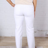Cressida High Rise Wide Leg Raw Hem - Milk White