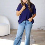 Cristin Knit Sweater - Navy