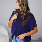 Cristin Knit Sweater - Navy