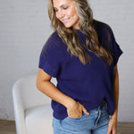 Cristin Knit Sweater - Navy