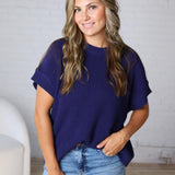 Cristin Knit Sweater - Navy
