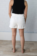 Crosby Washed Paperbag Twill Shorts - Off White