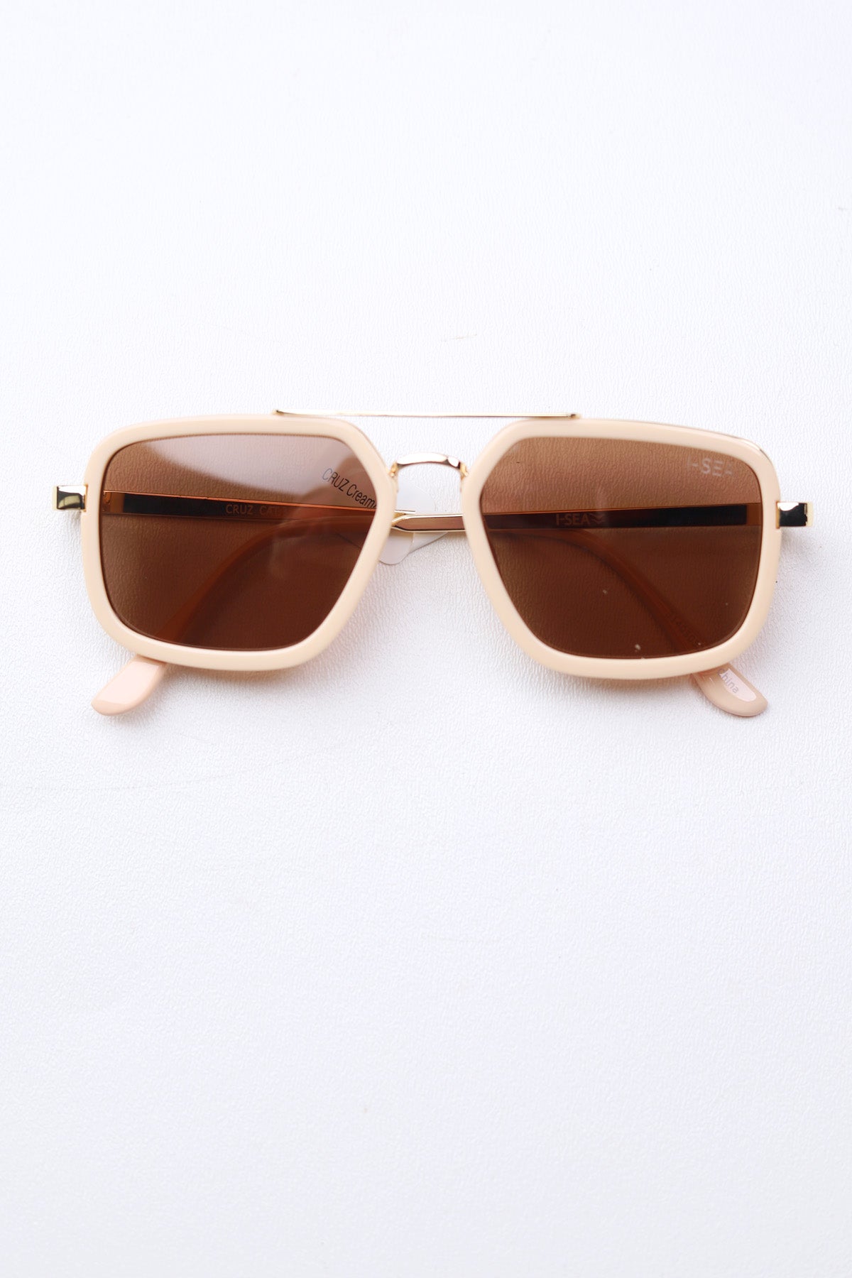 Cruz Polarized Lens Sunglasses - Cream/Brown