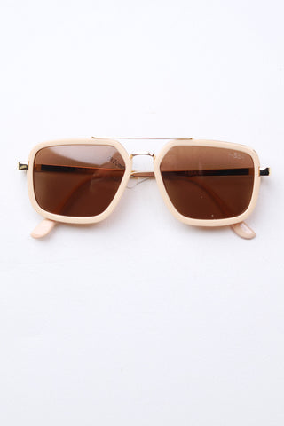 Cruz Polarized Lens Sunglasses - Cream/Brown