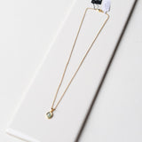 Dainty 18K Gold Plated Gemstone Necklace - Green Peridot + Gold - Baubles + Bobbies