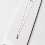 Dainty 18K Gold Plated Gemstone Necklace - Kyanite + Gold - Baubles + Bobbies