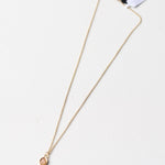 Dainty 18K Gold Plated Gemstone Necklace - Sunstone + Gold - Baubles + Bobbies