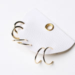 Dainty Tube Hoop Earring Set - Gold