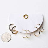 Dainty Tube Hoop Earring Set - Gold