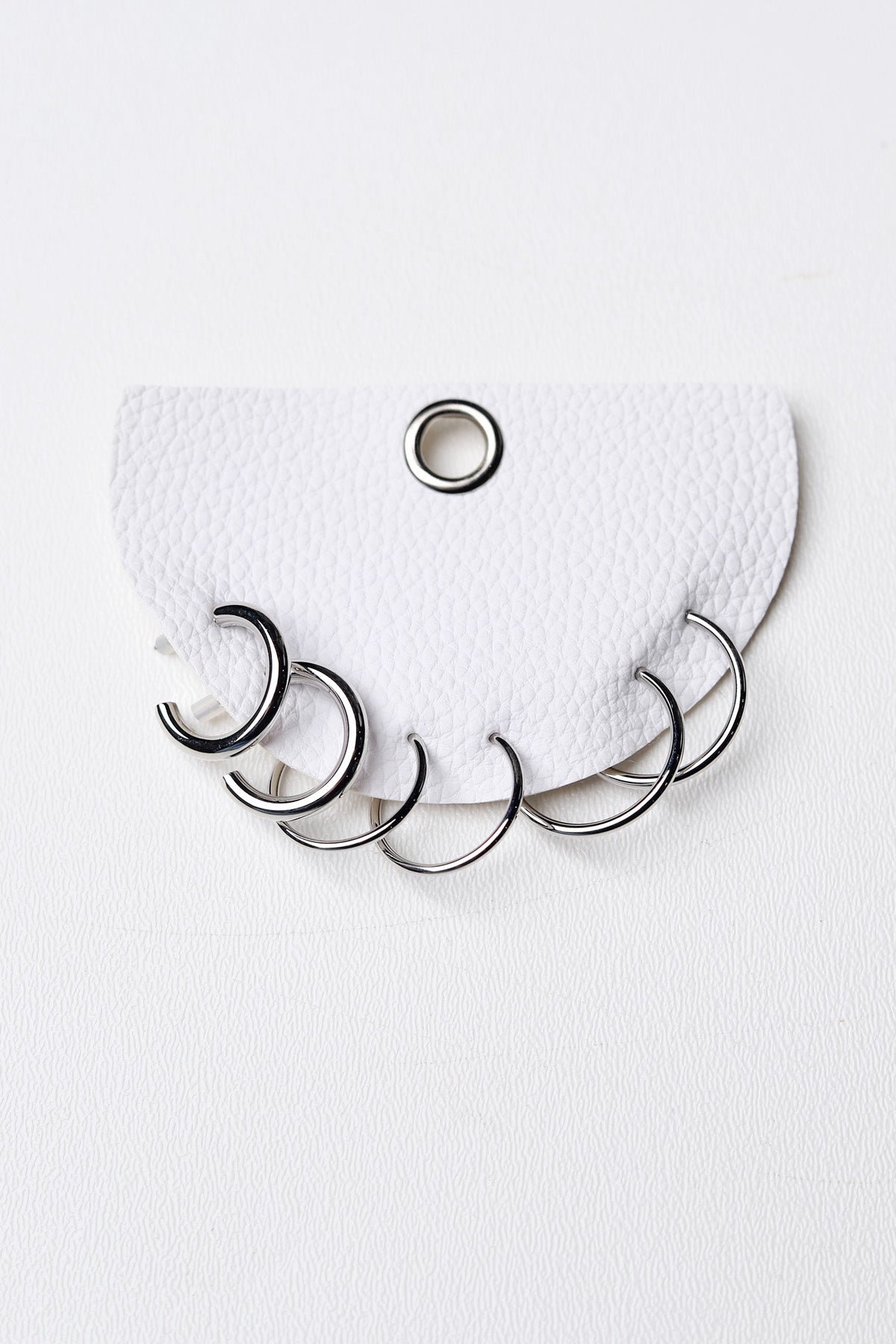 Dainty Tube Hoop Earring Set - Silver