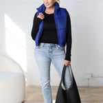 Danica Puffer Vest - Marine Blue