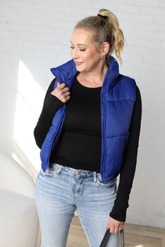 Danica Puffer Vest - Marine Blue