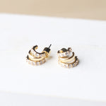 Danielle CZ Pavé Layered Hoops - Gold