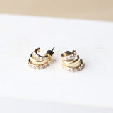 Danielle CZ Pavé Layered Hoops - Gold