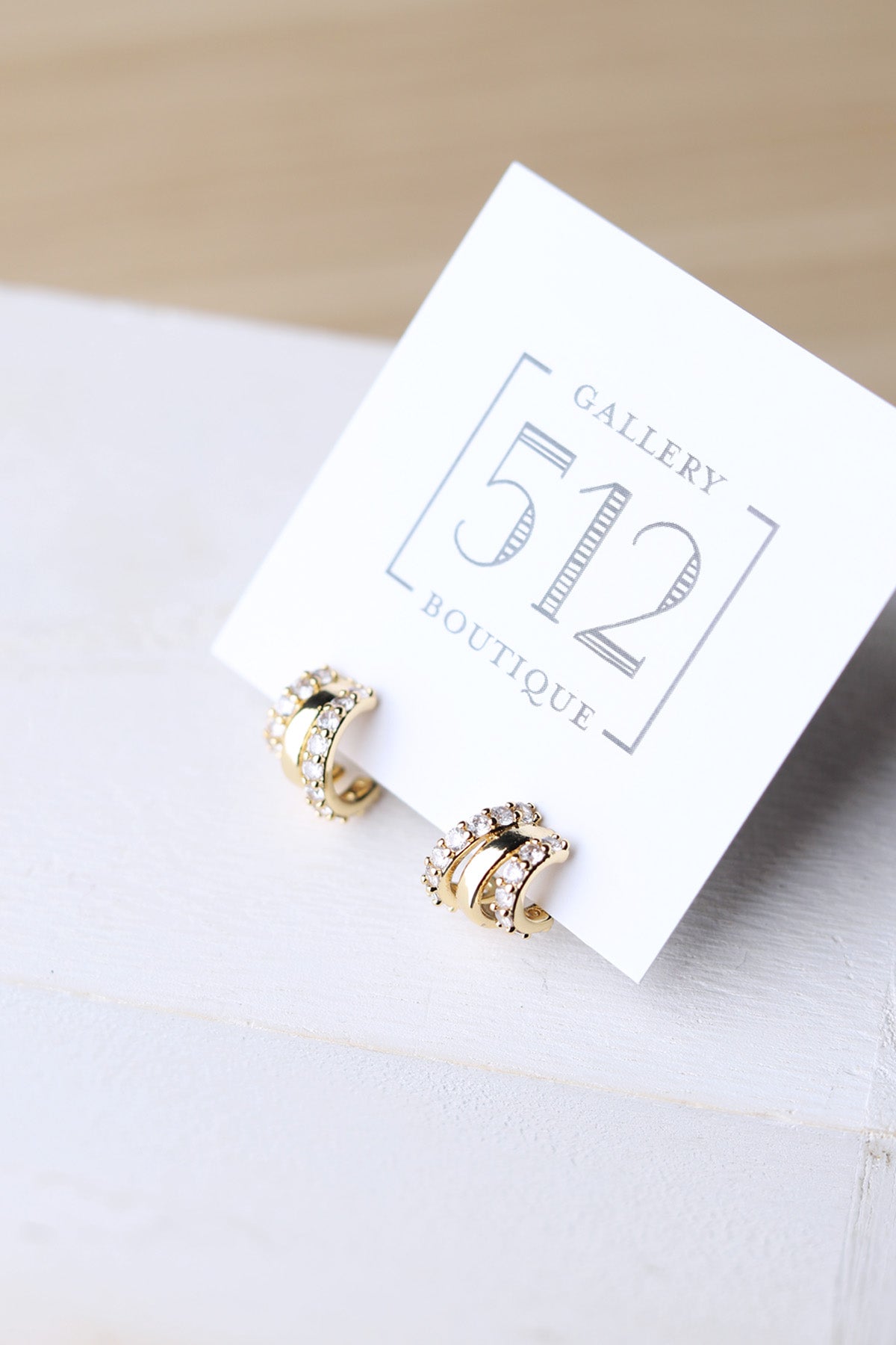 Danielle CZ Pavé Layered Hoops - Gold