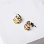 Danielle CZ Pavé Layered Hoops - Gold