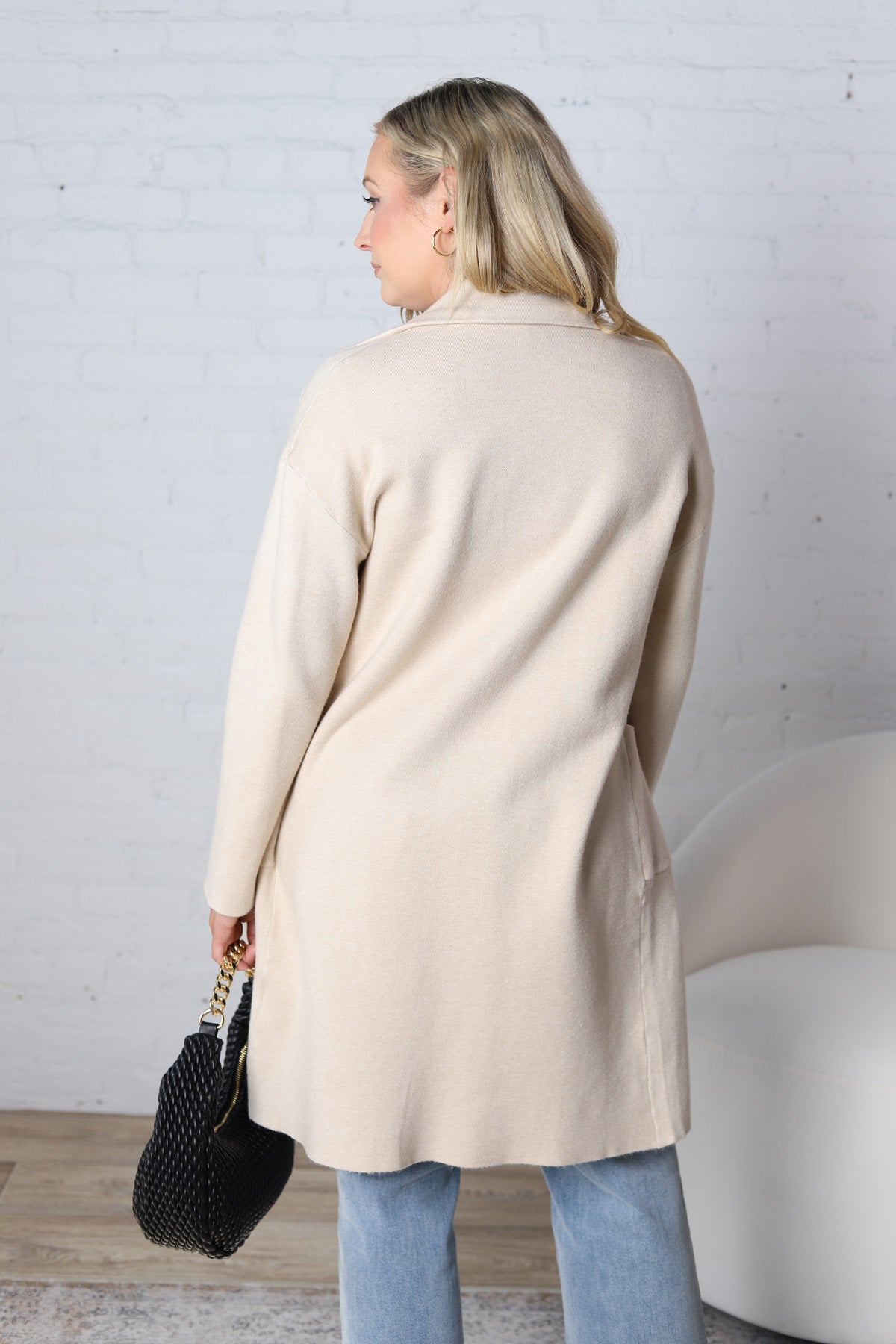 Danika Soft Touch Sweater Coat - Beige