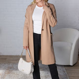 Danika Soft Touch Sweater Coat - Latte