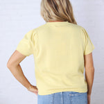 Darcy Short Sleeve Sweater Cardigan - Butter yellow