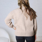 Dariel Mock Neck Sweater - Mocha