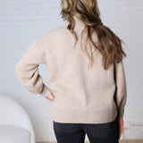 Dariel Mock Neck Sweater - Mocha
