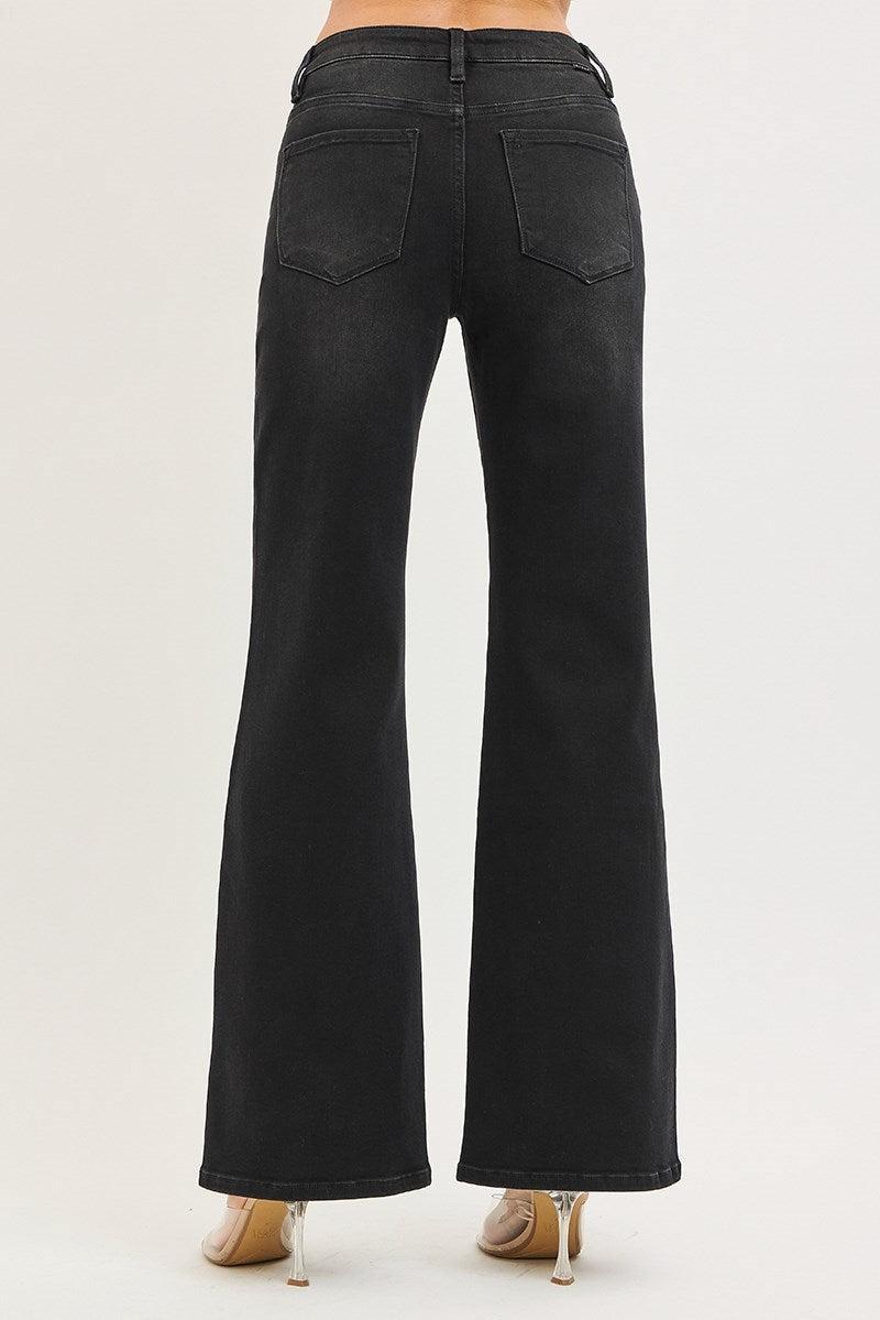 Daven Wide Leg Jeans in Black – Risen Denim