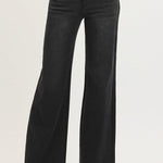 Daven Wide Leg Jeans in Black – Risen Denim