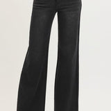 Daven Wide Leg Jeans in Black – Risen Denim