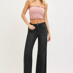 Daven Wide Leg Jeans in Black – Risen Denim