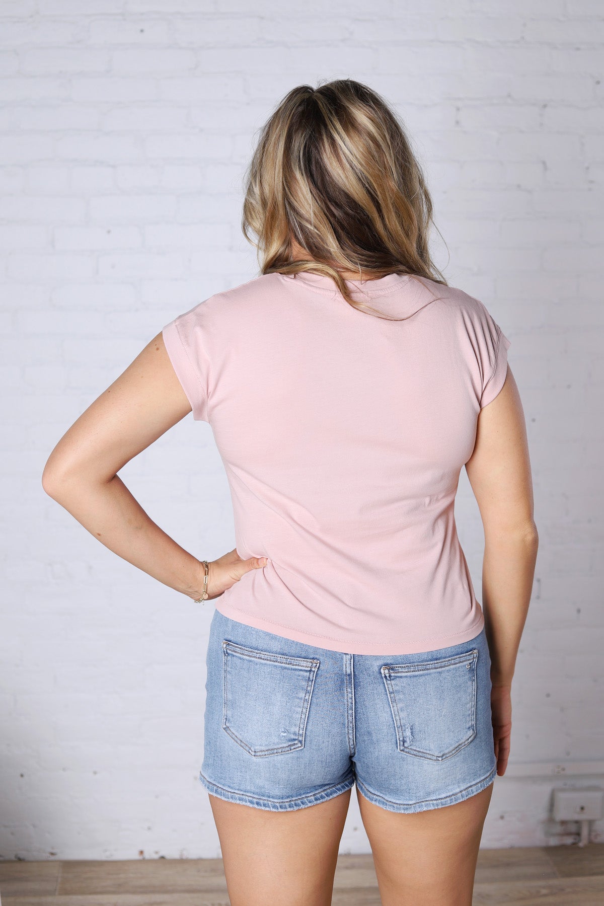 Davia Cotton Cap Sleeve Top - Dusty Pink