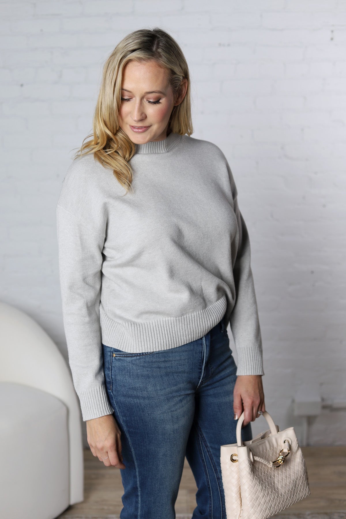 Davinia Soft Knit Sweater - Grey