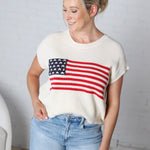 Dawsyn Star and Stripe American Flag Top