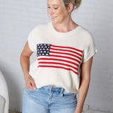 Dawsyn Star and Stripe American Flag Top