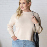 Della Ribbed Knit Sweater - Natural