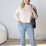 Della Ribbed Knit Sweater - Natural