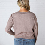 Della Soft Crew Neck Knit Sweater - Mushroom