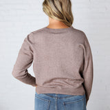 Della Soft Crew Neck Knit Sweater - Mushroom