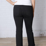 Delynn Mid Rise Crop Straight - Black