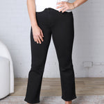 Delynn Mid Rise Crop Straight - Black