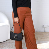 Delyse Waist Band Wide Leg Pants FINAL SALE