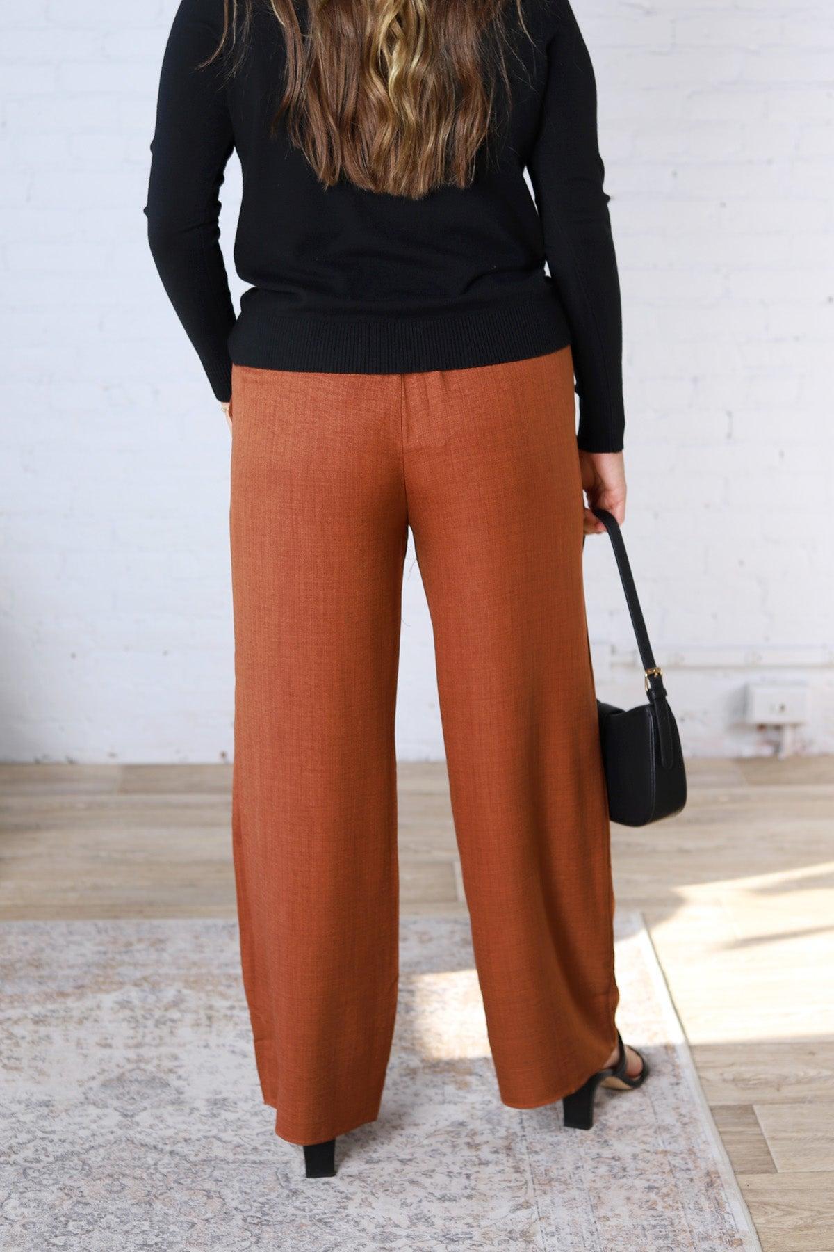 Delyse Waist Band Wide Leg Pants FINAL SALE