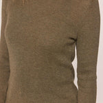 Dessa Ribbed Round Neck Top - Olive FINAL SALE
