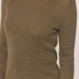 Dessa Ribbed Round Neck Top - Olive FINAL SALE