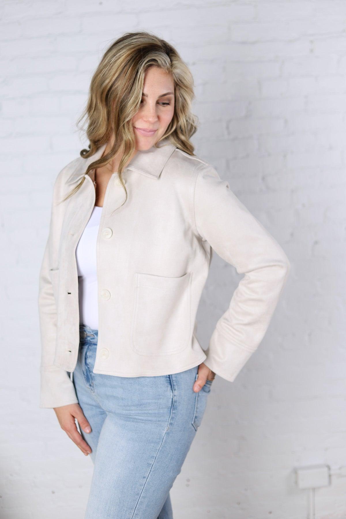 Dillon Suede Jacket by Z Supply - Crystal