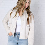 Dillon Suede Jacket by Z Supply - Crystal