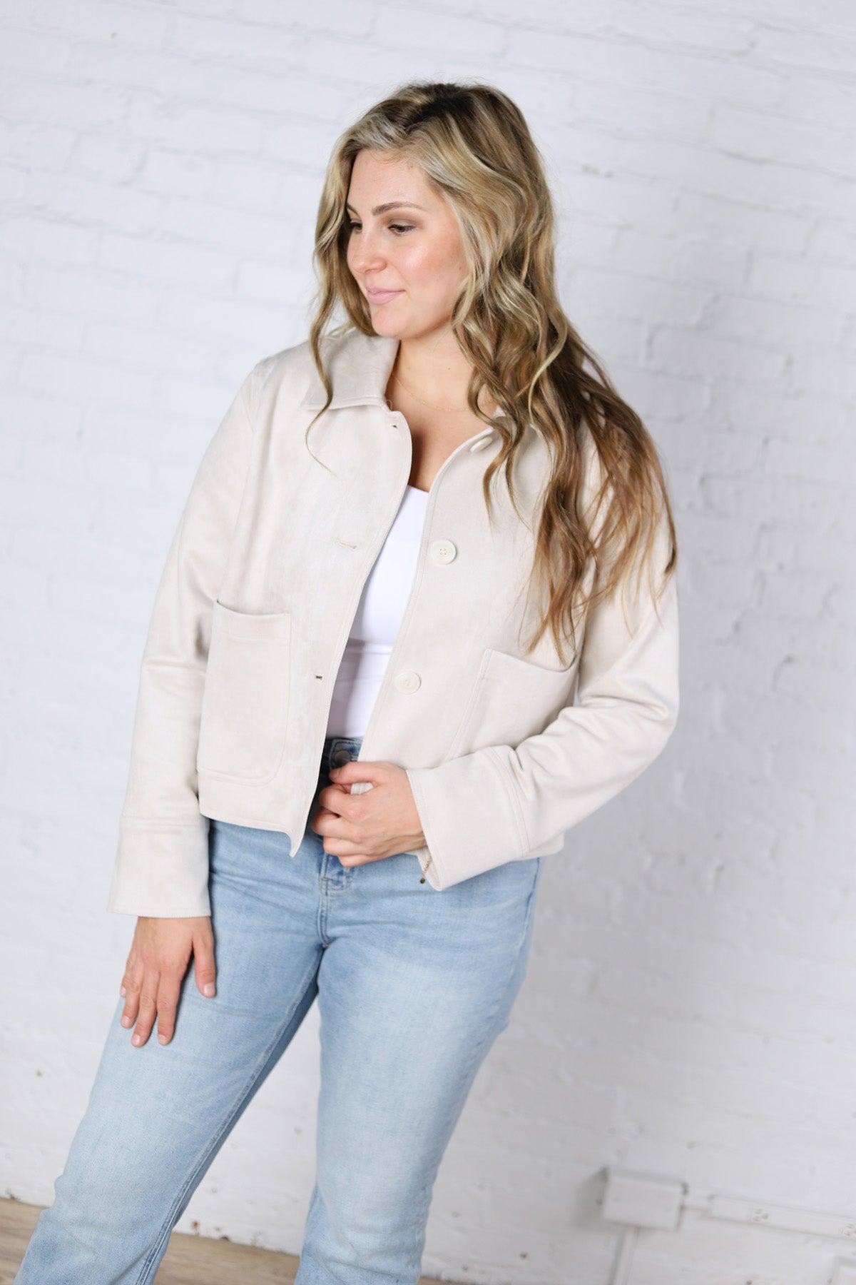 Dillon Suede Jacket by Z Supply - Crystal