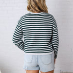 Dover Cardigan - Grey Pine Stripe